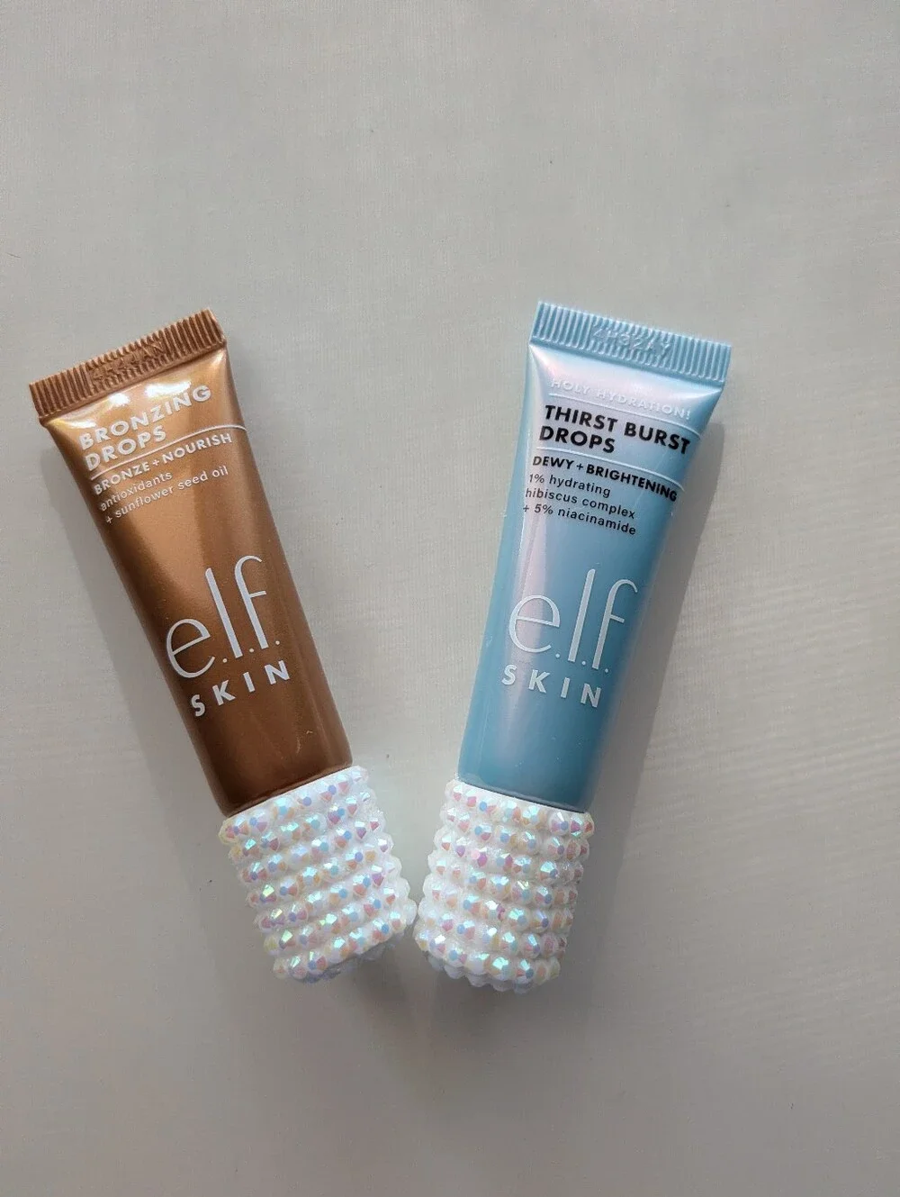e.l.f. SKIN Duo: Bronzing Drops & Thirst Burst - CUSTOM Bling Caps!